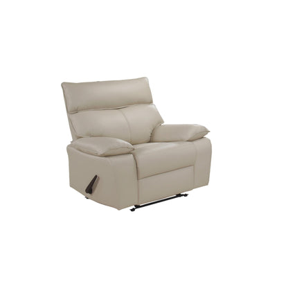Kandra Manual Recliner M99087 (Genuine Leather) - Beige / Black
