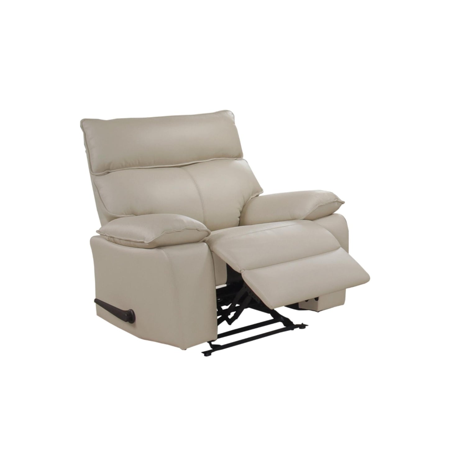 Kandra Manual Recliner M99087 (Genuine Leather) - Beige / Black