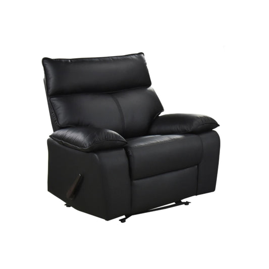 Kandra Manual Recliner M99087 (Genuine Leather) - Beige / Black
