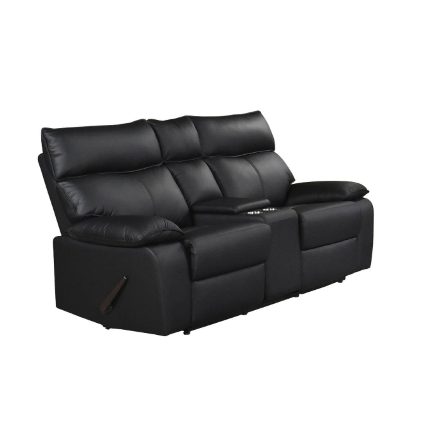 Kandra Manual Reclining loveseat M99087 (Genuine Leather)  - Beige / Black