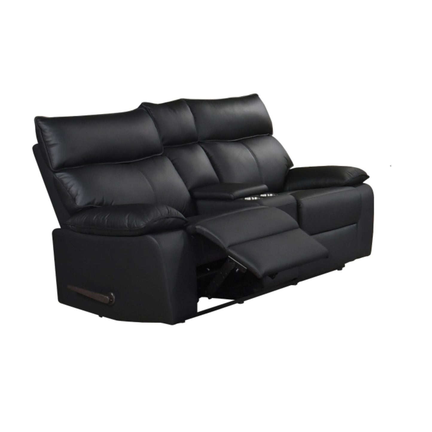 Kandra Manual Reclining loveseat M99087 (Genuine Leather)  - Beige / Black