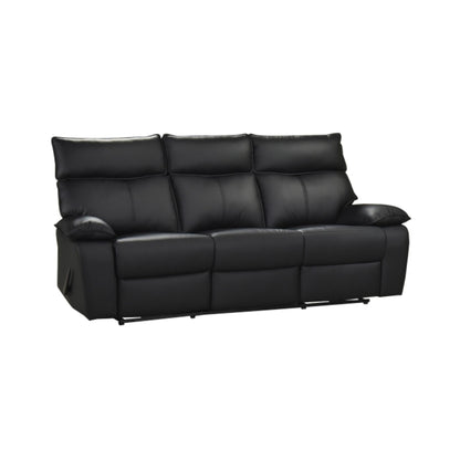 Kandra Manual Reclining Sofa M99087 (Genuine Leather)  - Beige / Black