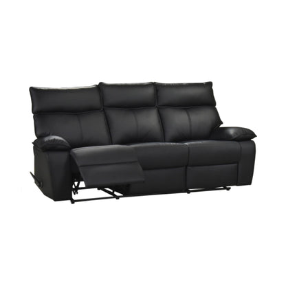 Kandra Manual Reclining Sofa M99087 (Genuine Leather)  - Beige / Black