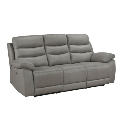 Hammond Power Reclining Sofa M99090 - Grey / Brown