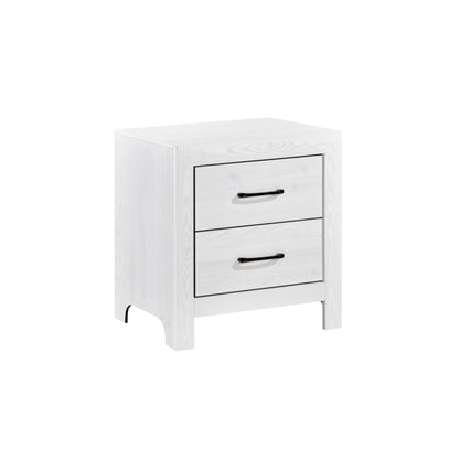 Pearl Luxe King 6pc Bedroom Set - 1534WH - White / Grey / Rustic Brown / Natural