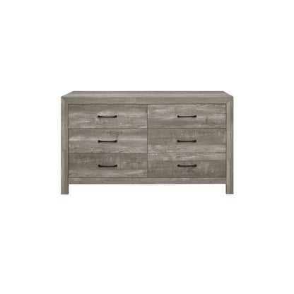 Urban Twin 6pc Bedroom Set - 1534NPGY - White / Grey / Rustic Brown / Natural