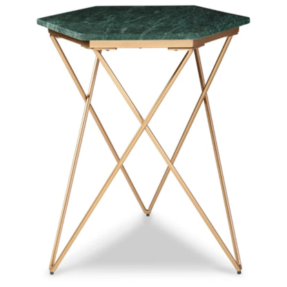 Engelton Accent Table - Green & Gold