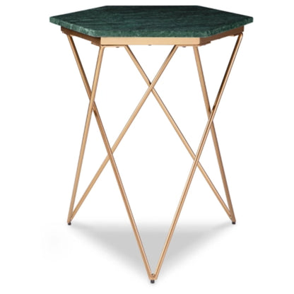 Engelton Accent Table - Green & Gold