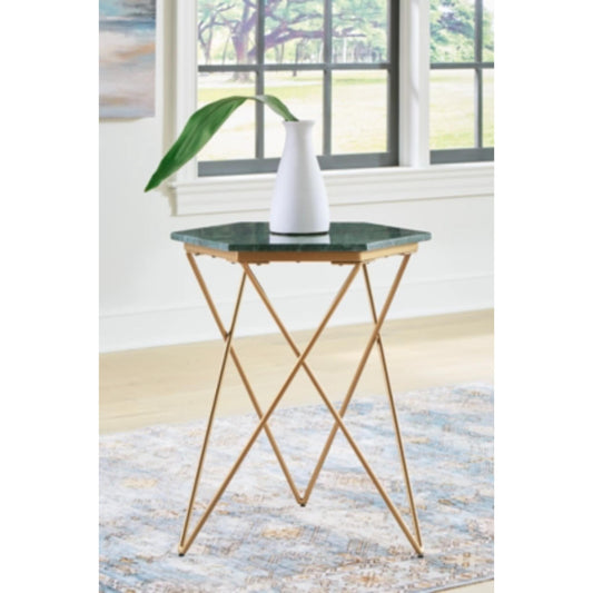Engelton Accent Table - Green & Gold