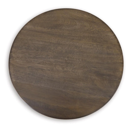 Hadcher Accent Table - Cream & Brown