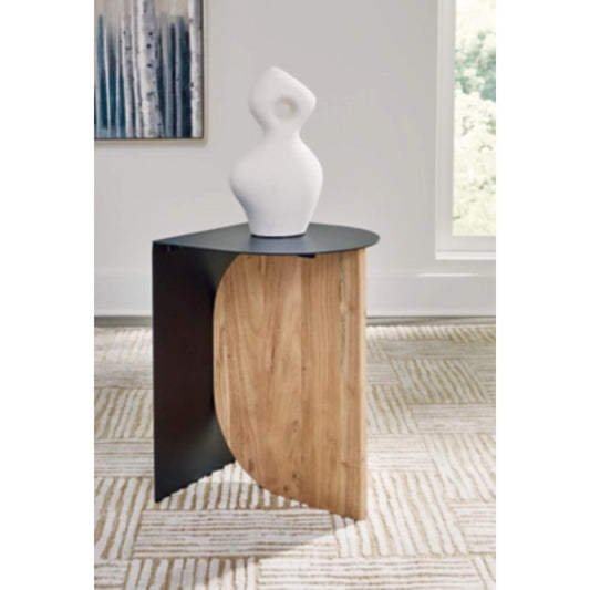Ladgate Accent Table - Black & Natural