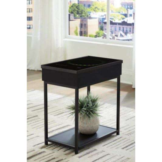 Gemmet Accent Table with Speaker - Black