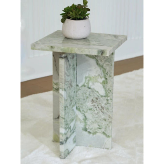 Deaconwell Accent Table - White & Green