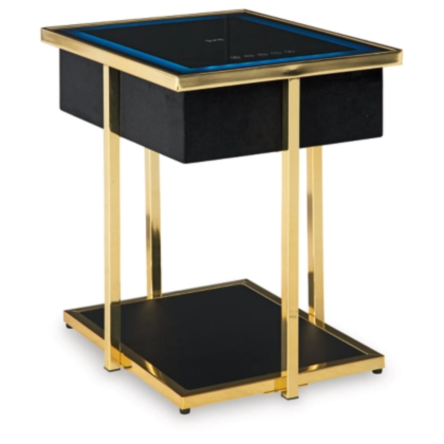 Rexwell Accent Table with Speaker - Black & Gold