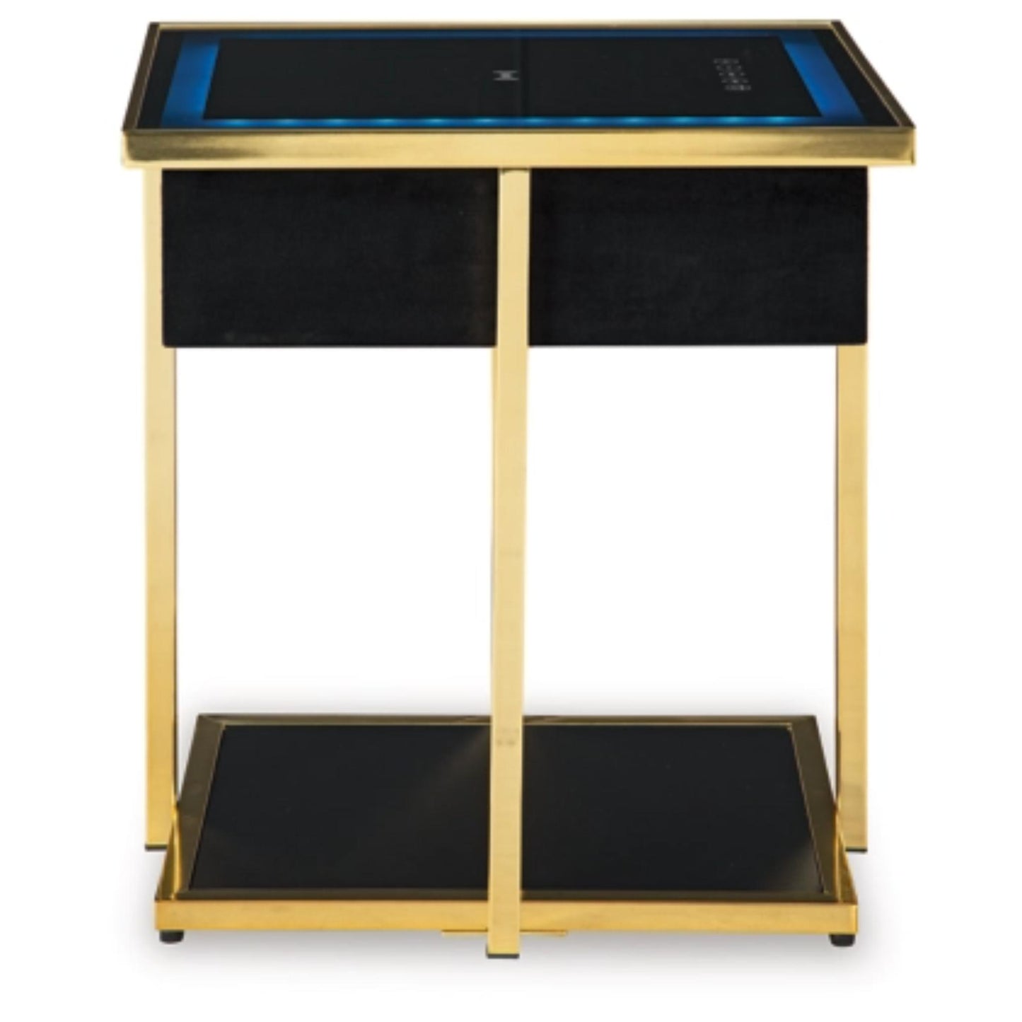 Rexwell Accent Table with Speaker - Black & Gold