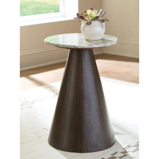 Waltnor Accent Table - Gray & White & Brown