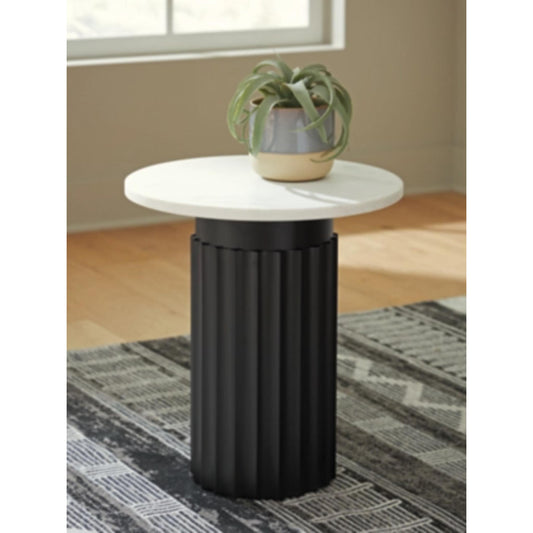 Wainstone Accent Table - Black & White