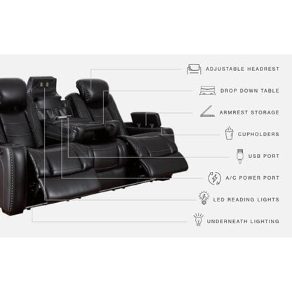 Party Time PWR REC Sofa with ADJ Headrest