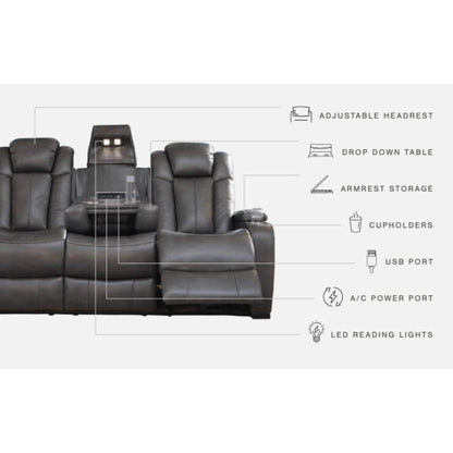 Turbulance PWR REC Sofa with ADJ Headrest