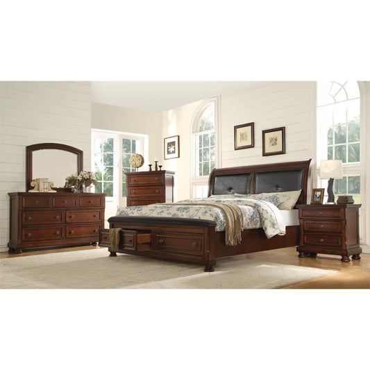 Austin Bedroom Set B852 (Dark Walnut)