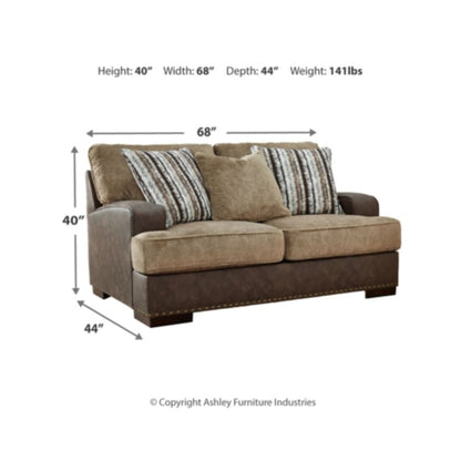 Alesbury Loveseat - Chocolate