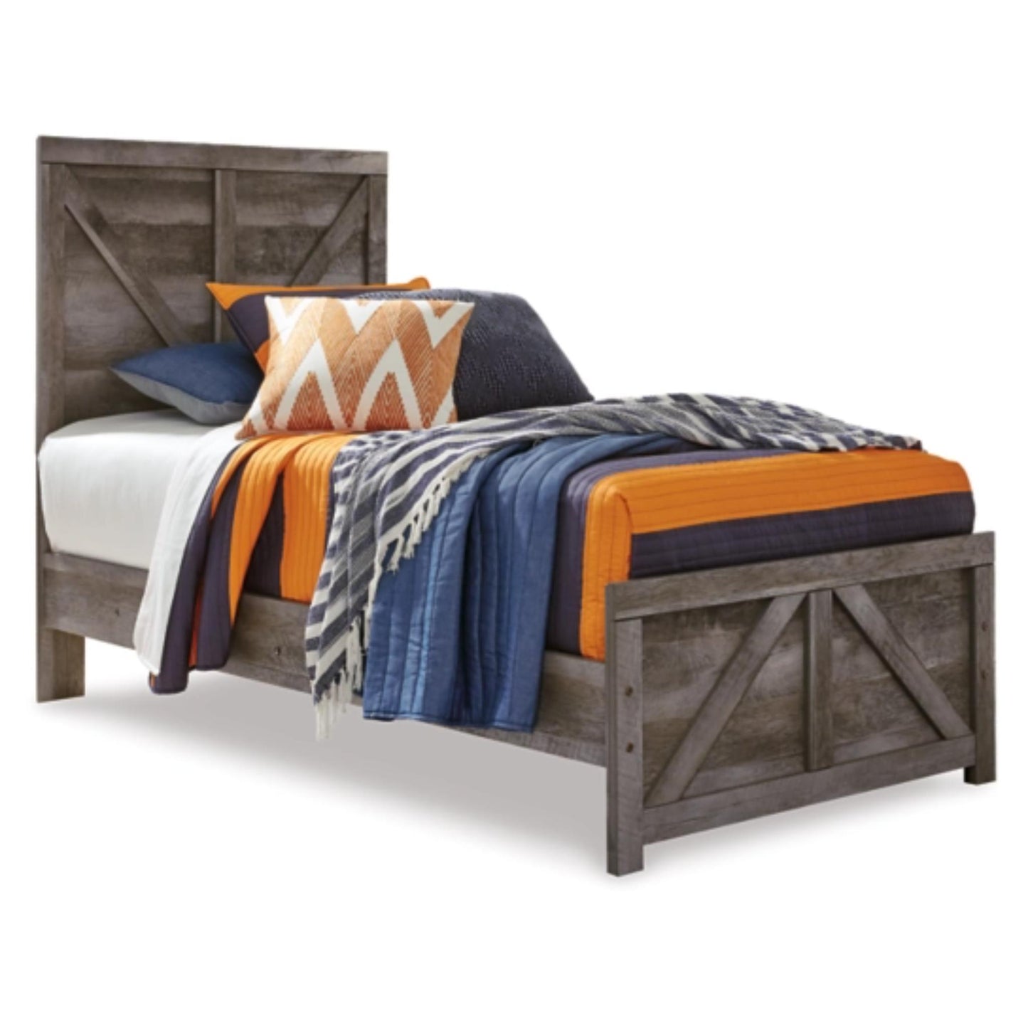 Twin Wynnlow Crossbuck Panel Bed