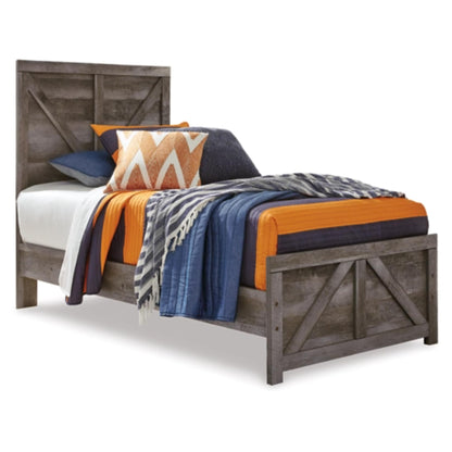 Twin Wynnlow Crossbuck Panel Bed