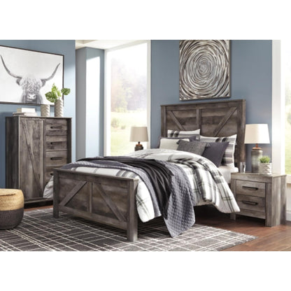 Queen Wynnlow Crossbuck Panel Bed