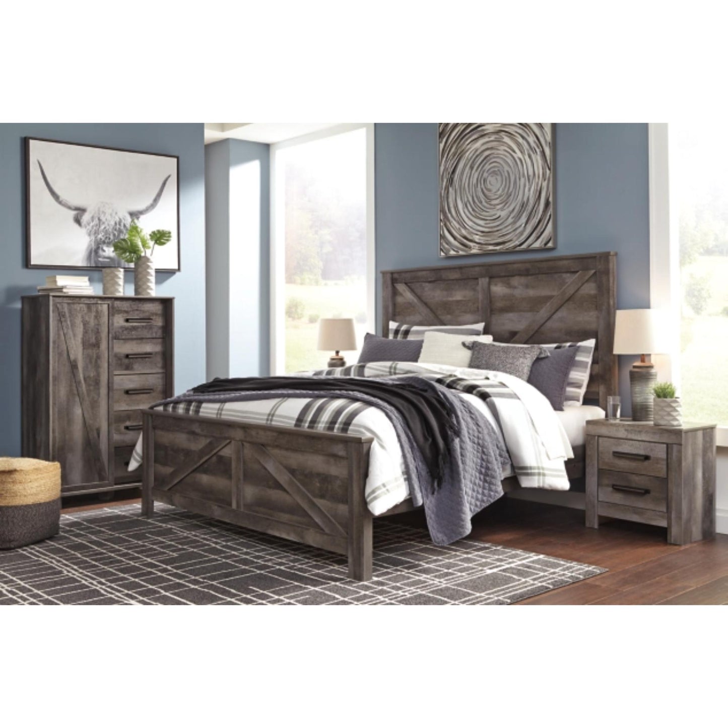 King Wynnlow Crossbuck Panel Bed