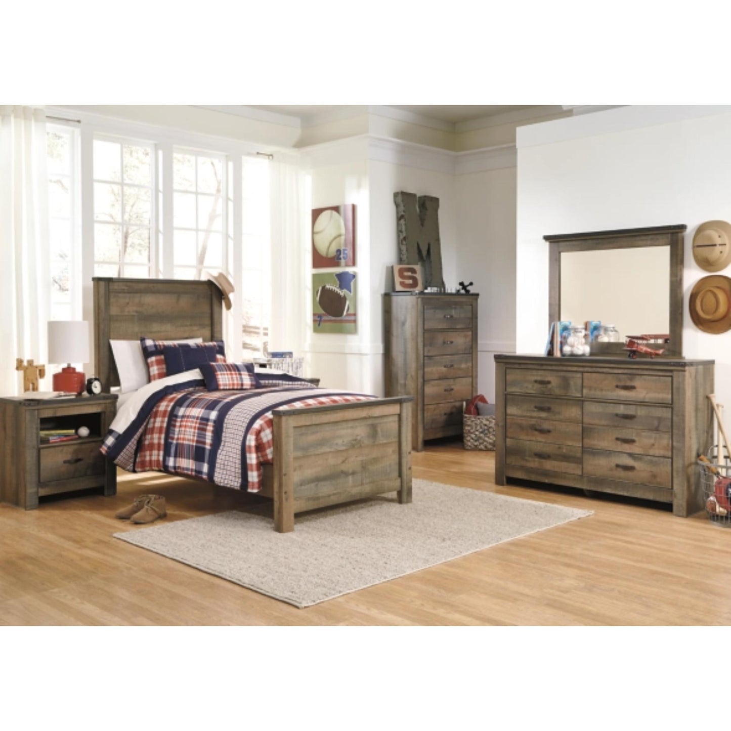 Twin Trinell Panel Bed