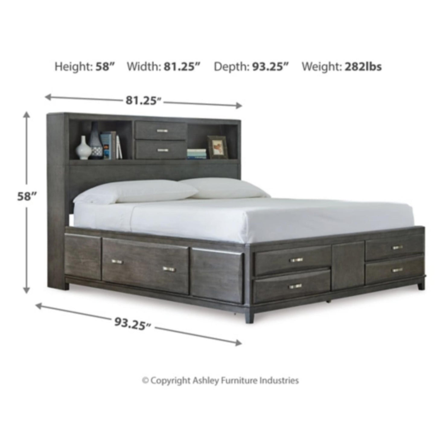 King Caitbrook Storage Bed with 8 Drawers