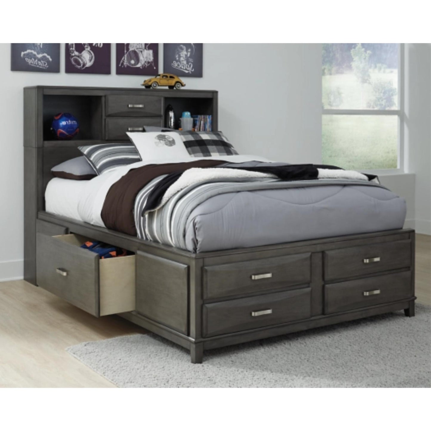 Full Caitbrook Storage Bed with 8 Drawers