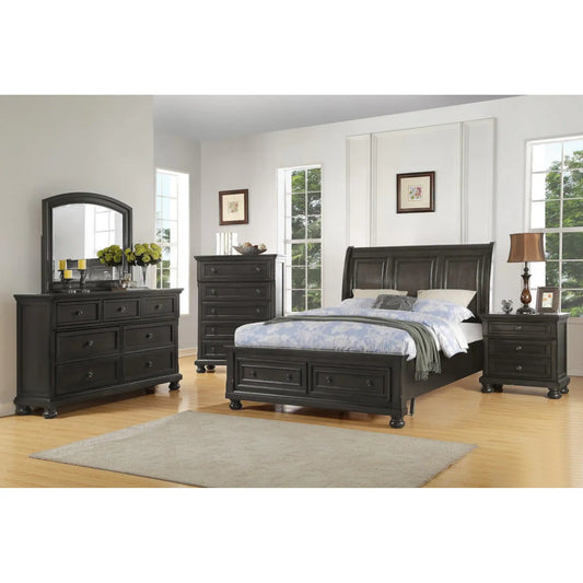 Baltimore Queen 6pc Bedroom Set - Walnut/Grey