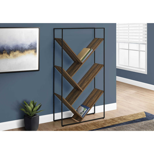 60" BOOKCASE M2202 - Brown Reclaimed / Dark Taupe / Grey