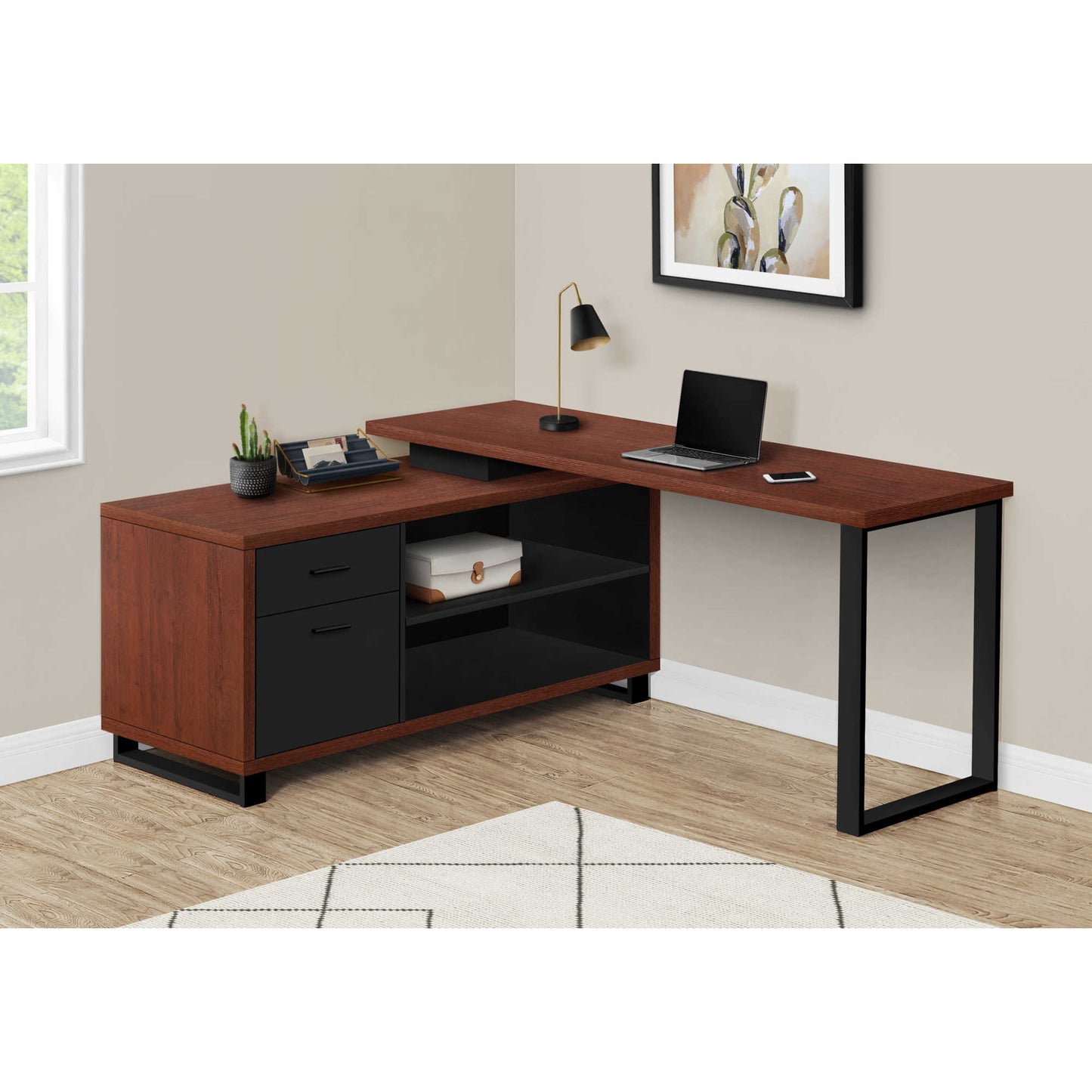 OFFICE DESK M7716 - Black / White / Cherry / Reclaimed / Grey / Modern Grey / Espresso