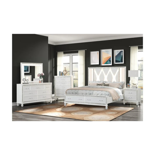 Crystal Bedroom Set B1391 (White)