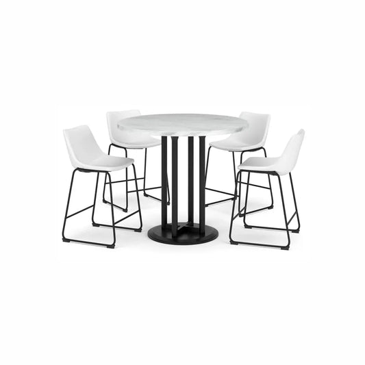 Ashley Centiar Counter Height 5Pc Dining Set in White