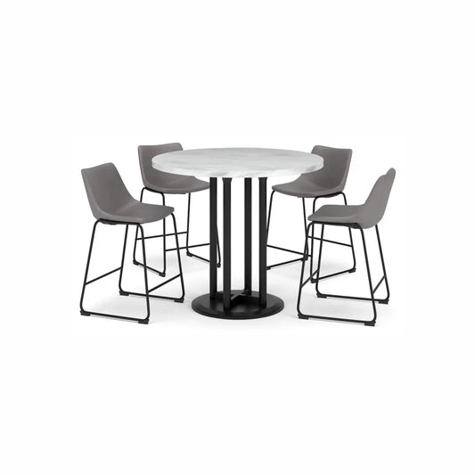 Ashley Centiar Counter Height 5Pc Dining Set in Grey