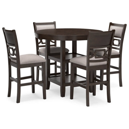 Langwest Counter Table Set with 4 Chairs