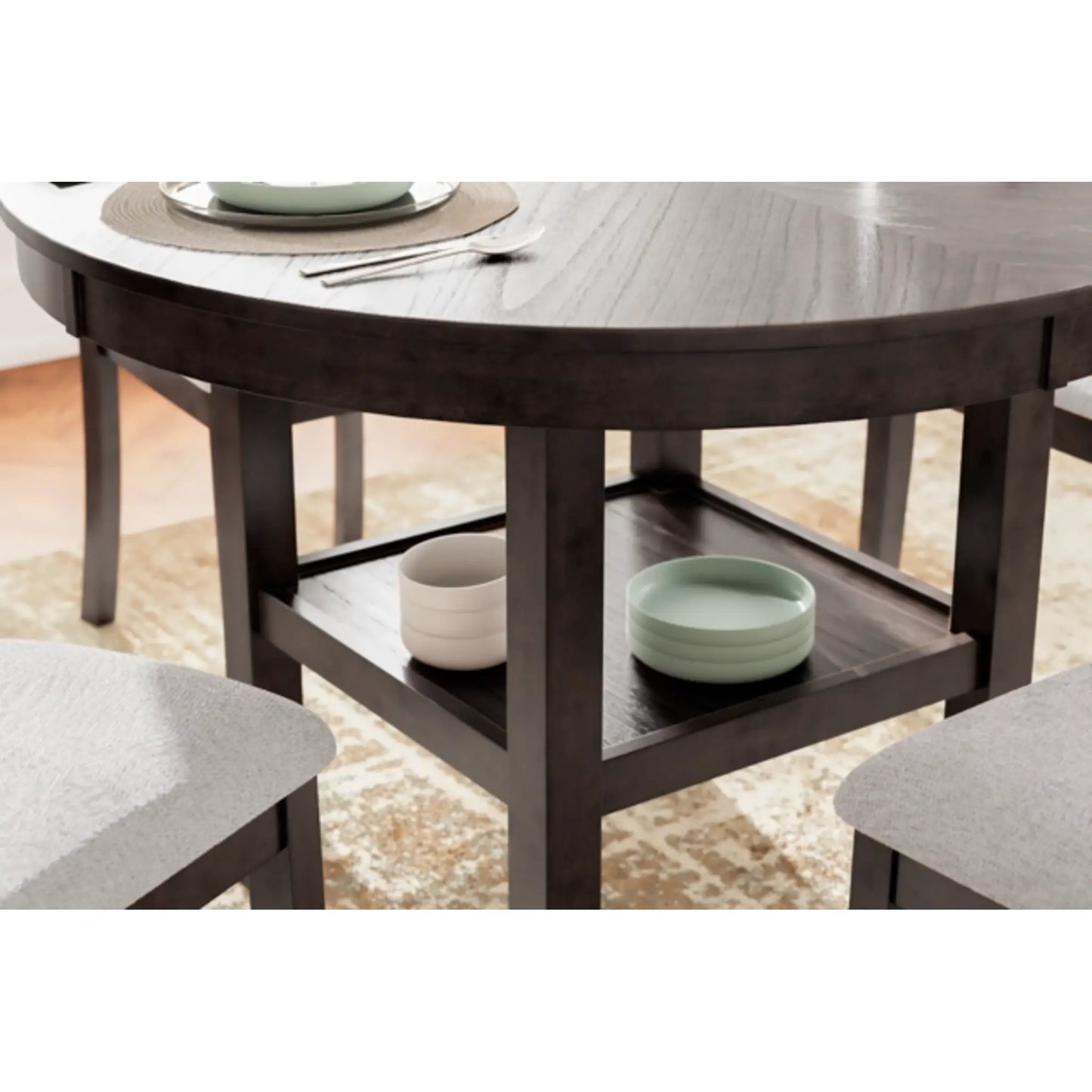 Langwest Dining Room Table Set with 4 Chairs