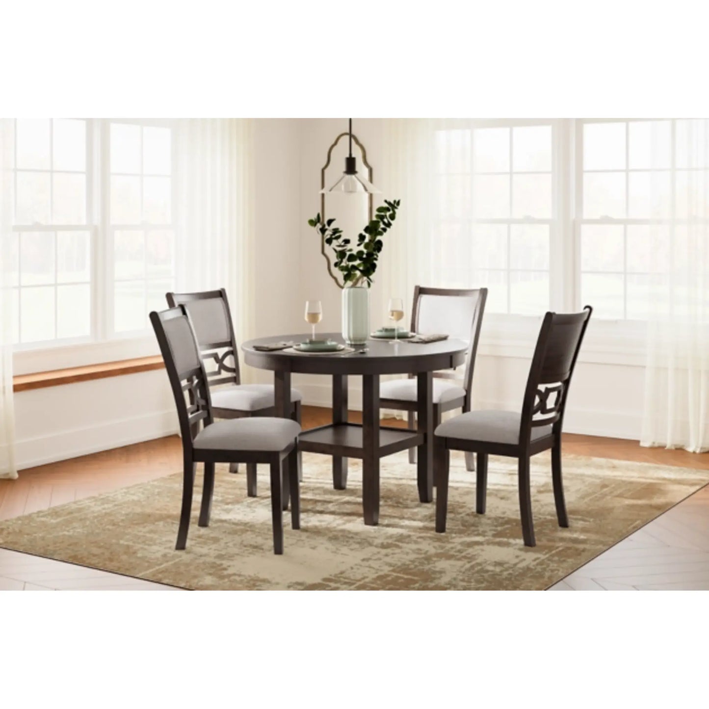 Langwest Dining Room Table Set with 4 Chairs