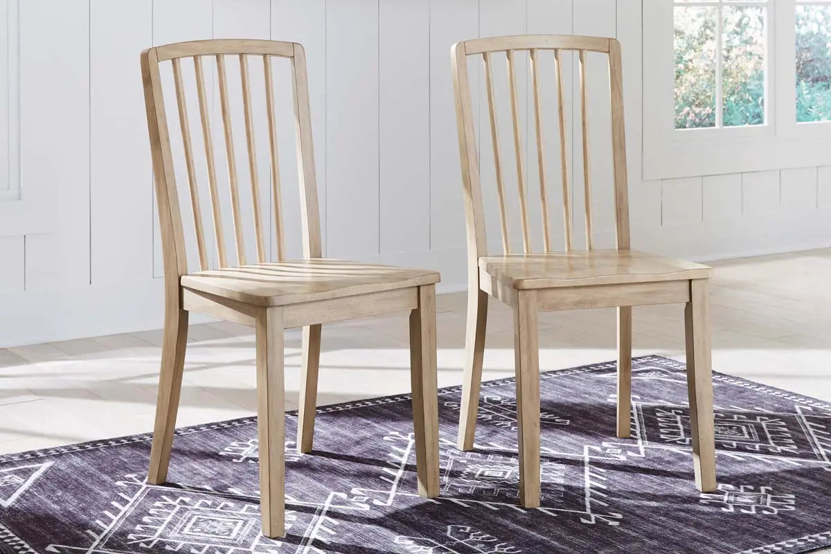 Ashley Gleanville 6Pc Dining Set in Light Brown