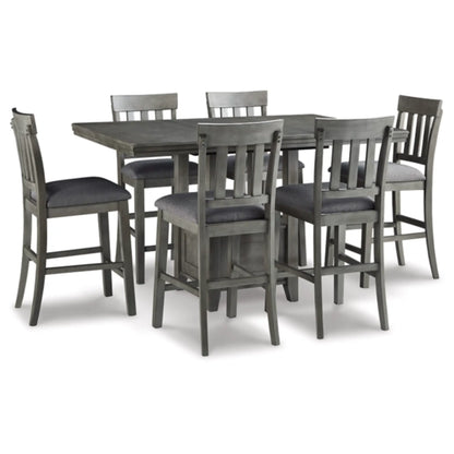 Hallanden Counter Height Dining Table and 6 Barstools