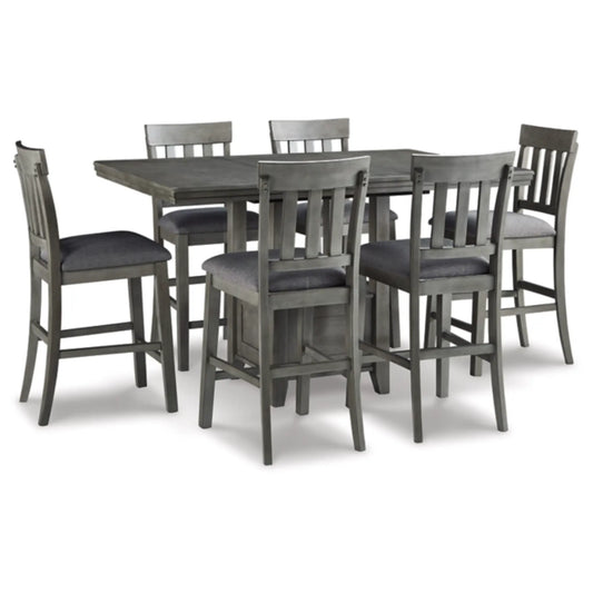 Hallanden Counter Height Dining Table and 6 Barstools