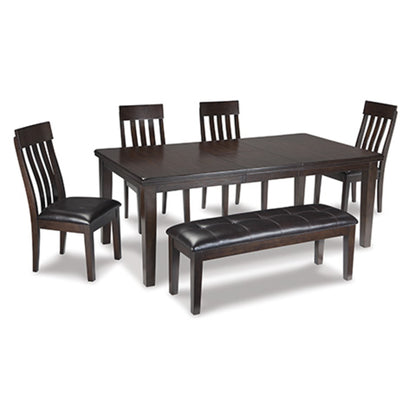Haddigan Dining Table Set with 4 Chairs and Bench