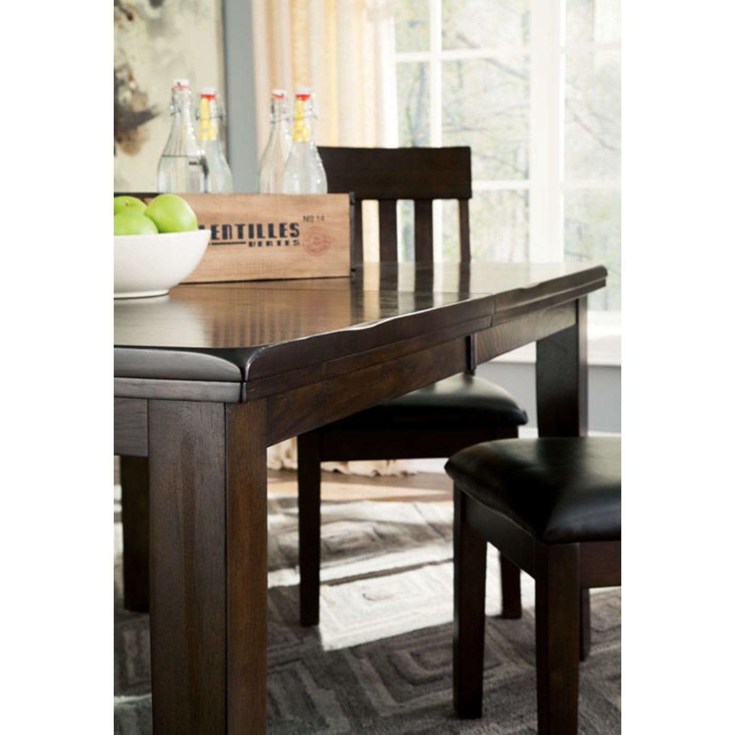 Haddigan Dining Table Set with 4 Chairs and Bench
