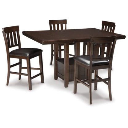 Haddigan Counter Height Dining Table and 4 Barstools
