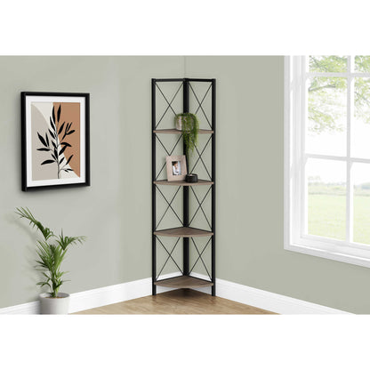60" BOOKCASE M3646 - Brown Reclaimed / Grey / Dark Taupe / White Marble / Natural / Black / Black Marble / Espresso