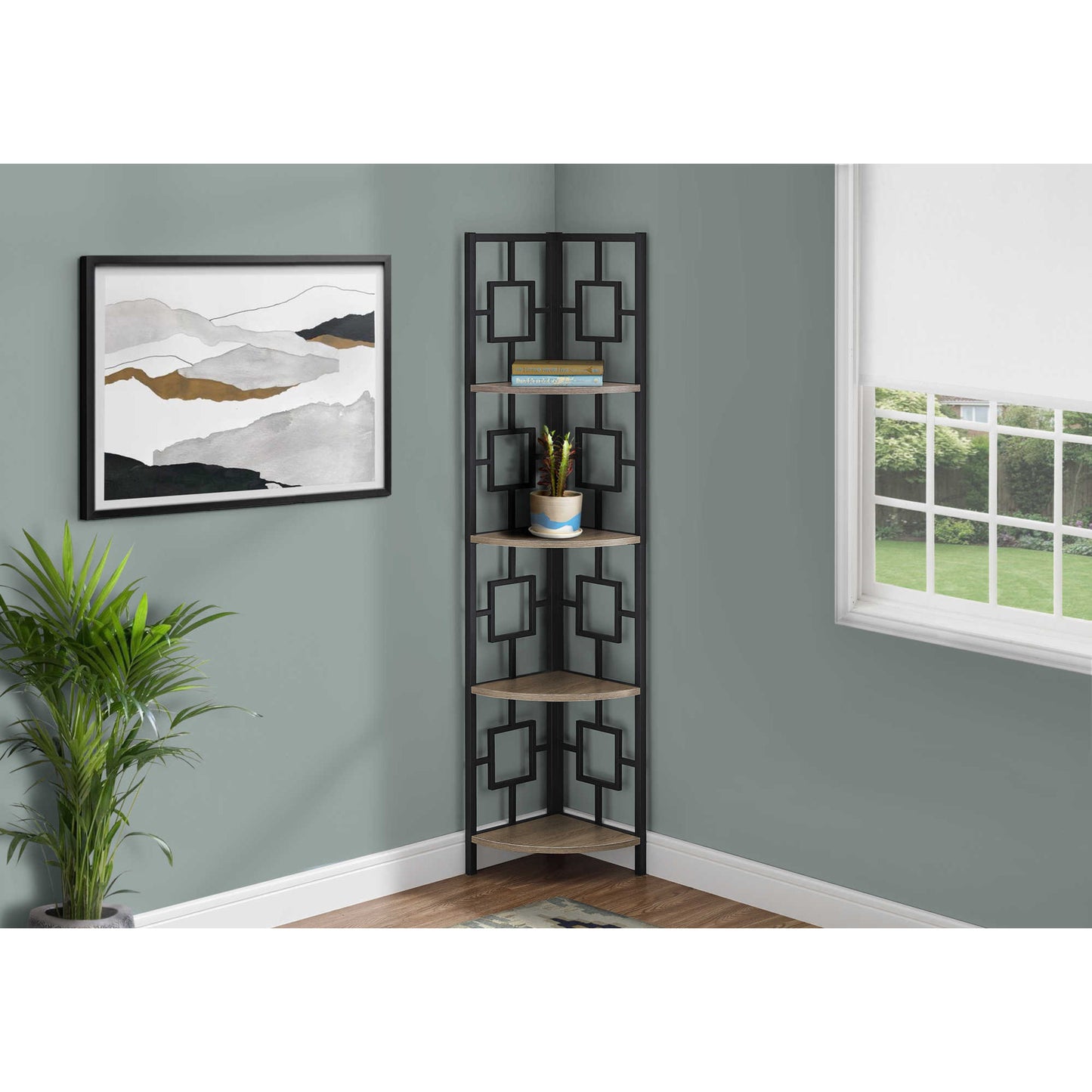62" BOOKCASE M3613 - Black / Espresso / White / Dark Taupe