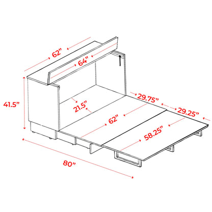 Queen Cabinet Bed With Mattress M 5050